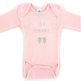 Body Bébé personnalisé Rose pâle Coton