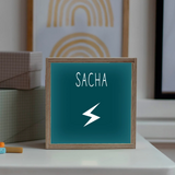 Veilleuse Cadeau Bébé personnalisé Bleu pétrole