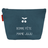 Pochette Cadeau Maîtresse personnalisé Bleu pétrole Coton