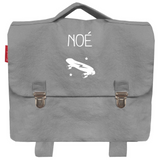 Cartable maternelle personnalisé Gris ciment Coton