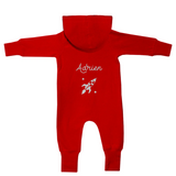 Combinaison Bébé personnalisée Rouge Coton