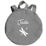 Sac à dos enfant personnalisé Gris ciment Coton