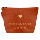Pochette Cadeau Mariage personnalisé Terracotta Coton