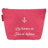 Pochette Cadeau Mariage personnalisé Rose grenadine Coton