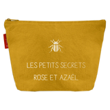 Pochette Cadeau Mariage personnalisé Jaune moutarde Coton