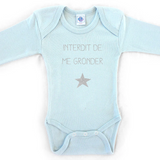 Body Bébé personnalisé Bleu ciel Coton