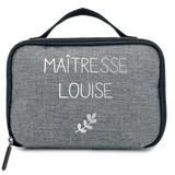Sac isotherme Petit modèle Cadeau Maîtresse personnalisé gris chiné