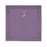 Tapis de sol personnalisé Prune Gris ardoise Coton