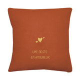 Coussin Cadeau Adulte personnalisé Terracotta Lin