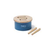 Tambour enfant personnalisé Bleu Bois