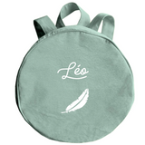 Sac à dos enfant personnalisé Vert amande Coton