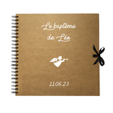 Album photo Cadeau Baptême / Communion personnalisé Kraft Grand modèle