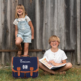 Cartable Tann's personnalisé CE2 CM1 CM2 Bleu marine