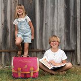 Cartable Tann's personnalisé CE2 CM1 CM2 Rose vif