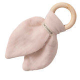 Anneau dentition Bébé Beige rosé personnalisé Gaze de coton