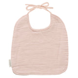 Bavoir Cadeau Naissance personnalisé Beige rosé Gaze de coton