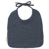 Bavoir Cadeau Naissance personnalisé Bleu pétrole Gaze de coton