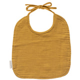 Bavoir Cadeau Naissance personnalisé Moutarde Gaze de coton