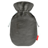 Bouillotte fête des mères en lin de couleur gris ardoise personnalisée