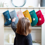 Chaussette Cadeau de Noël personnalisé rouge