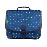 Cartable Tann's CP CE1 CE2 personnalisé Marine pois blanc
