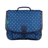 Cartable Tann's CP CE1 CE2 personnalisé Marine pois blanc