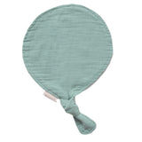 Doudou Bébé Vert amande personnalisé Gaze de coton