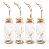 Lot de 4 fioles à souhaits en verre pour Mariage personnalisées