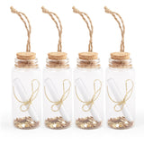Lot de 4 fioles à souhaits en verre pour Noël personnalisées