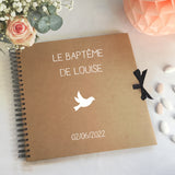 Album photo Cadeau Baptême / Communion personnalisé Kraft Grand modèle