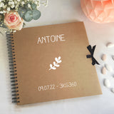 Album photo Cadeau Bébé personnalisé Kraft Grand modèle