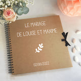 Album photo Cadeau Mariage personnalisé Kraft Grand modèle