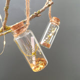 Lot de 4 fioles à souhaits en verre pour Noël personnalisées