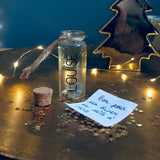 Lot de 4 fioles à souhaits en verre pour Noël personnalisées
