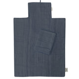 Matelas à langer nomade Bébé personnalisé Bleu pétrole Gaze de coton