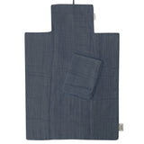 Matelas à langer nomade Bébé personnalisé Bleu pétrole Gaze de coton