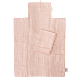 Matelas à langer nomade Bébé personnalisé Beige rosé Gaze de coton
