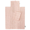 Matelas à langer nomade Bébé personnalisé Beige rosé Gaze de coton