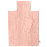 Matelas à langer nomade Bébé personnalisé Rose poudré Gaze de coton