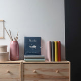 Livre de naissance Cadeau Bébé personnalisé Bleu pétrole Lin