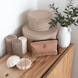 Pochette Cadeau Fête des mères et grand-mères personnalisée Velours Rose Poudré