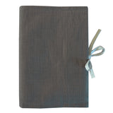 Protège carnet de santé Cadeau Bébé personnalisé Gris ardoise Lin