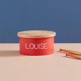 Tambour enfant personnalisé Rouge Bois
