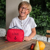 Sac à goûter isotherme Petit modèle Cadeau Enfant personnalisé Rouge