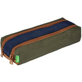Trousse Tann's double personnalisée Kaki bleu marine