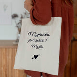 Tote bag Cadeau Fête des mères / Grand mères personnalisé Coton