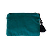 Pochette velours Baptême et Communion Bleue personnalisée