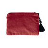Pochette velours Baptême et Communion Bordeaux personnalisée