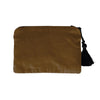 Pochette velours Baptême et Communion Caramel personnalisée