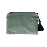 Pochette velours Adulte Kaki personnalisée